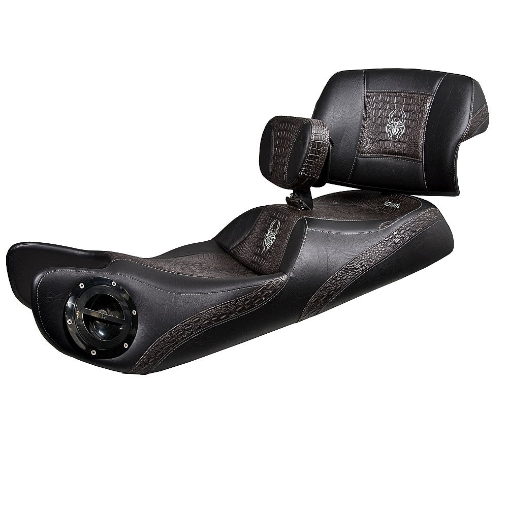 Siège double Noir avec trim imitation crocodile avec Dossier chauffeur et Passager pour votre RT 2010 - 2019  de Ultimate Seat