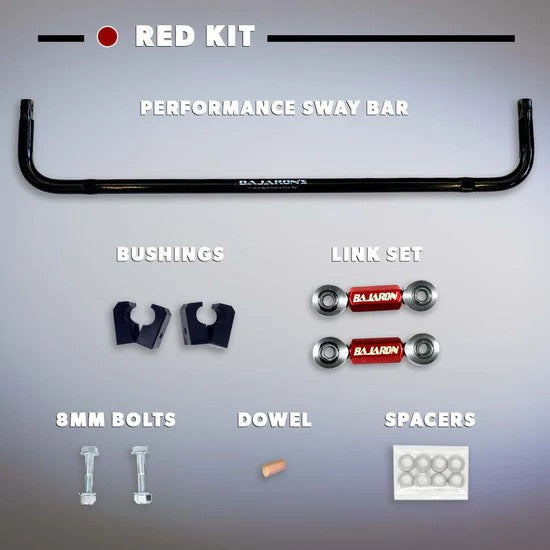 Barre Stabilisatrice 17.5mm de BajaRon pour RT 2013 + avec link rouge