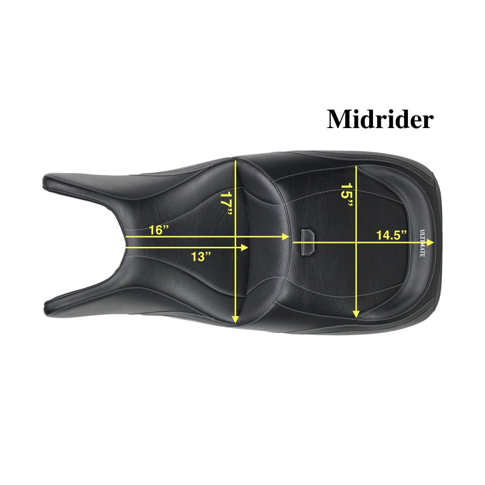 Midrider Black Double Base Seat WITHOUT BACKREST for your RT 2010 - 2019 from Ultimate Seat
