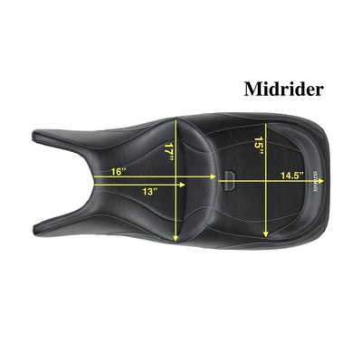 Midrider Black Double Base Seat WITHOUT BACKREST for your RT 2010 - 2019 from Ultimate Seat