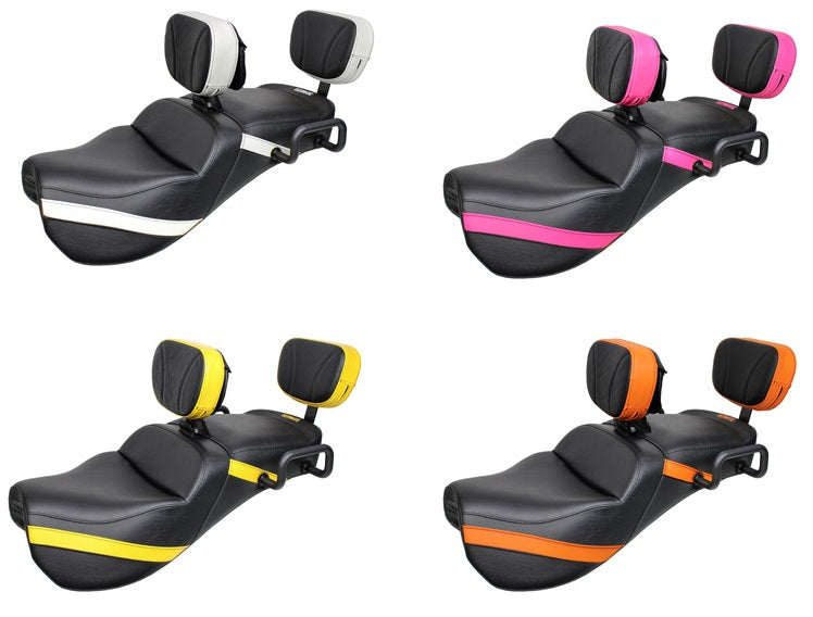 Sièges Midrider pour Ryker avec dossier pour chauffeur et Passager avec trim en vinyl de couleur