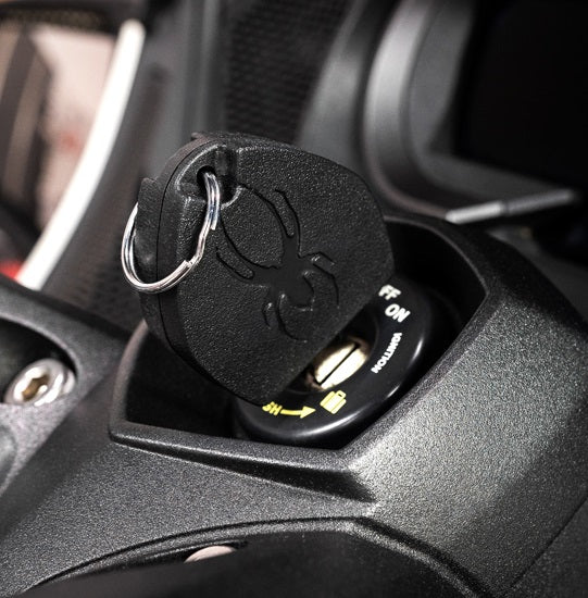 Spyder Black Widow Plastic Key Cover with Keyring