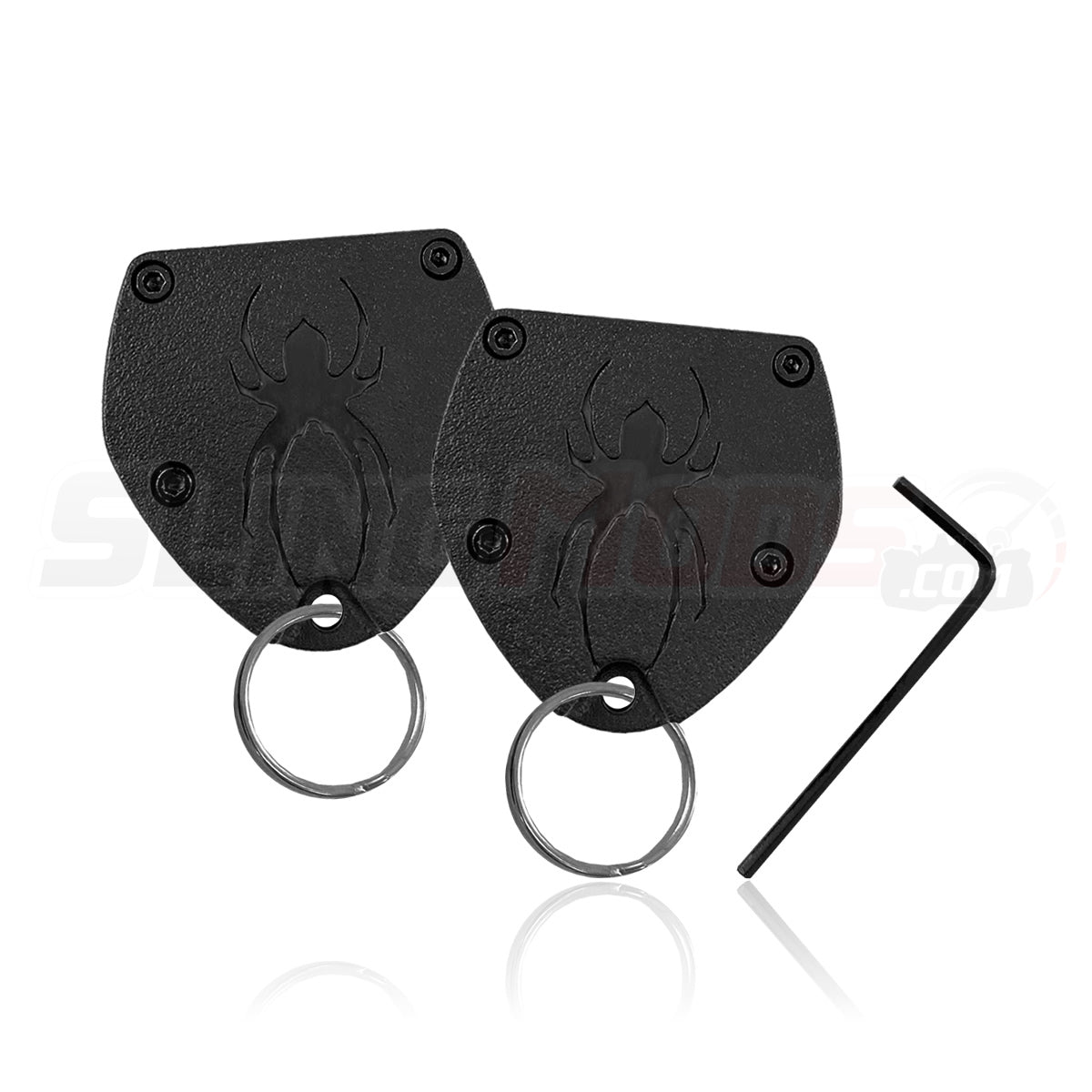 Spyder Black Widow Plastic Key Cover with Keyring