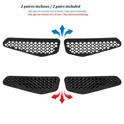 Insertions d'aération directionnels TricVentz pour pare-brise Can-Am Spyder F3T-F3LTD (comprend 2 orientés vers le haut et 2 orientés vers le bas.