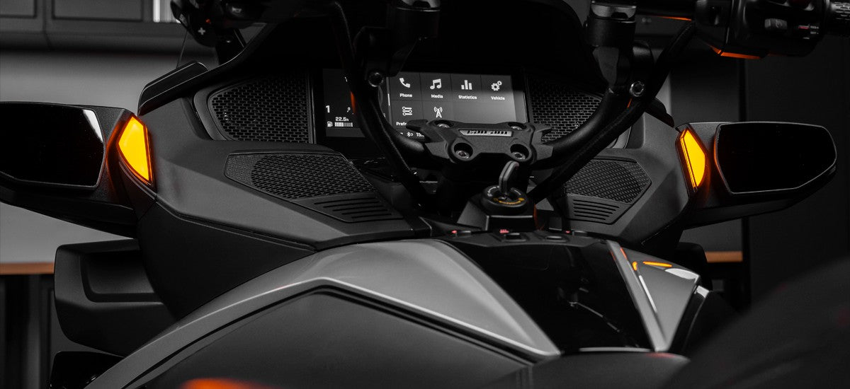 Feux de position à DEL ambrés DashFlarez avec clignotants pour Can-Am Spyder RT (2020+) (Ensemble de 2)