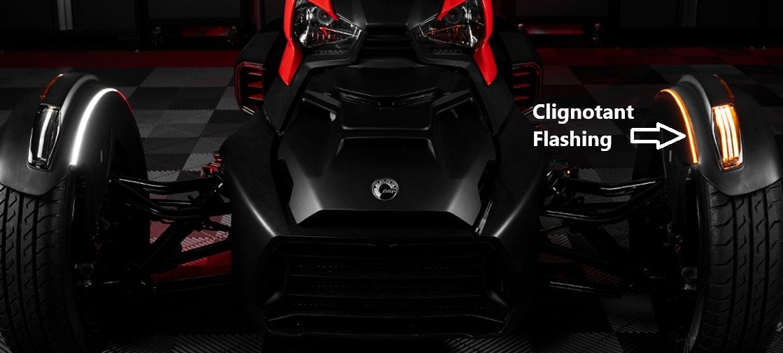 Ryker TricFenderz LED en Blanc et Rouge change en clignotant Génération 2