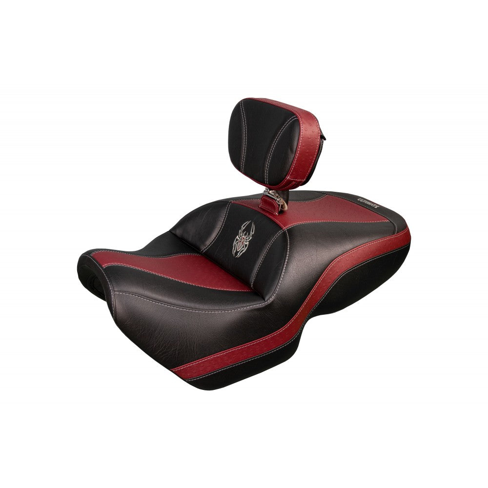 Siège double Midrider pour votre F3 de Ultimate Seat avec Insertion imitation Autruche Rouge Foncé