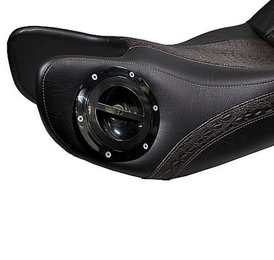 Siège double Noir avec trim imitation crocodile avec Dossier chauffeur et Passager pour votre RT 2010 - 2019  de Ultimate Seat