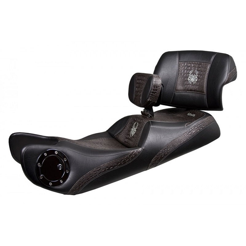 Siège double Noir avec trim imitation crocodile avec Dossier chauffeur et Passager pour votre RT 2010 - 2019  de Ultimate Seat