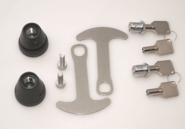 Double Black Anti-theft Helmet Lock Lidlox for F3 and RT 2013 to - Main Image