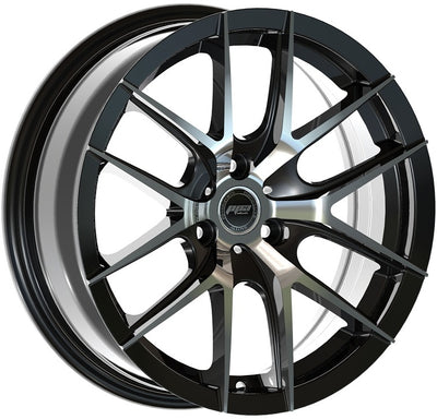 Machined black aluminum wheel - Orb 15 "