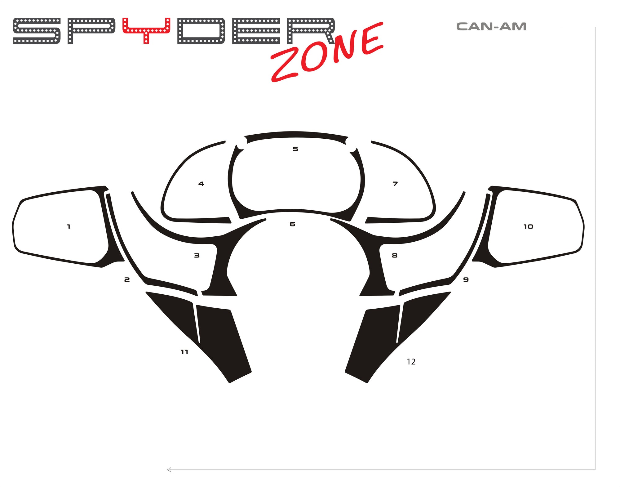 Protector for the dashboard of the RT 2010-2019 in Carbon Fiber