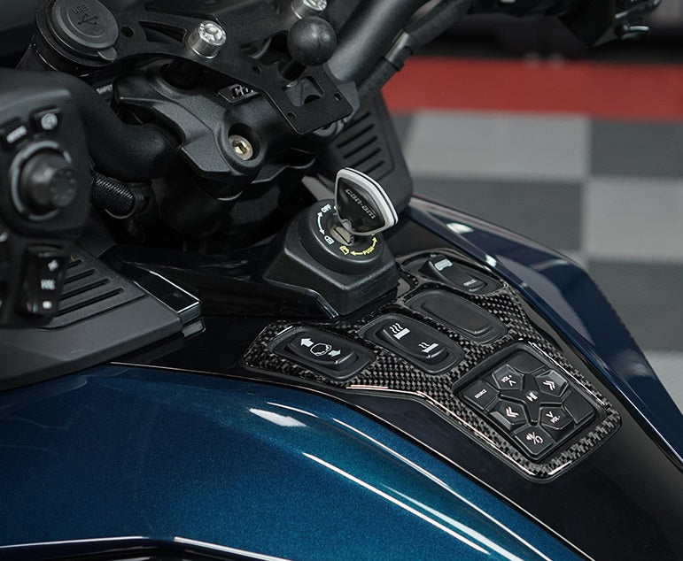 Protects the center console panel for the Can-Am Spyder RT (2020 to 2023) by Tufskinz