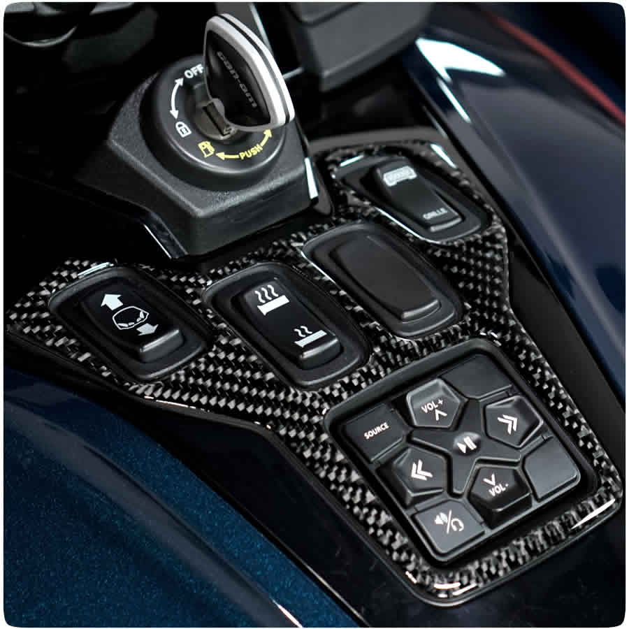 Protects the center console panel for the Can-Am Spyder RT (2020 to 2023) by Tufskinz