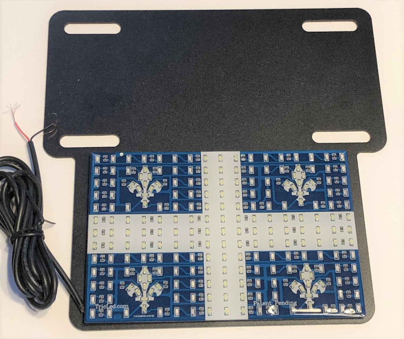Quebec flag in LED with installation plate