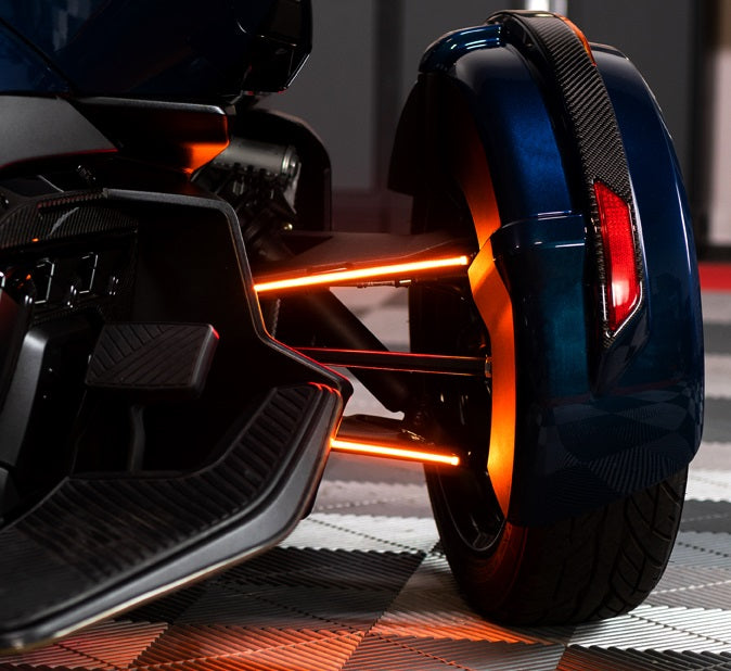 Dual Color REAR FACING A-Arm Running Light Strips with Blinker for F3 Series and RT 2019+