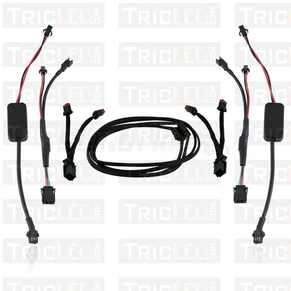 Front fender 12V power harness and power splitter to your 2019 and