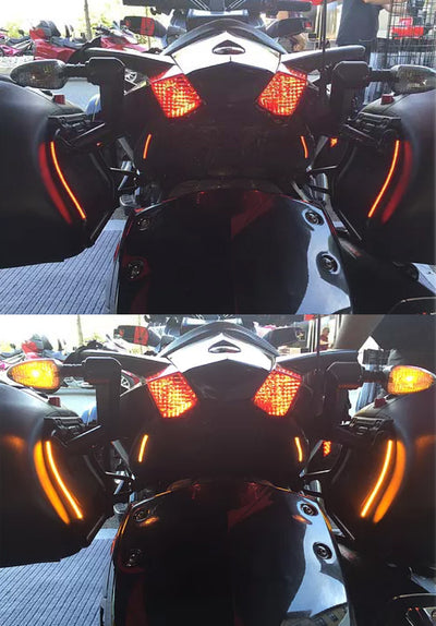 LED a double couleur pour position, frein en rouge et change en ambre en clignotant (1 paire)