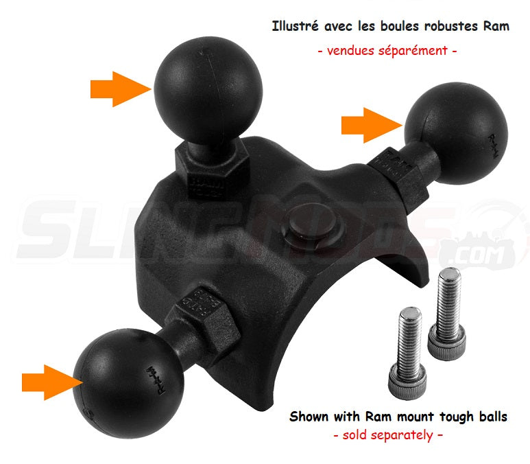 Porte accessoire de guidon Spyder pour les accessoires Ram RT2020-2023 et F3 2015-2023