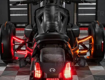 Bandes lumineuses bicolores orientées vers l'arrière avec clignotant pour Ryker