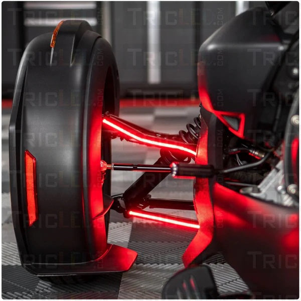 Bandes lumineuses bicolores orientées vers l'arrière avec clignotant pour Ryker