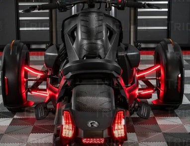 Bandes lumineuses bicolores orientées vers l'arrière avec clignotant pour Ryker