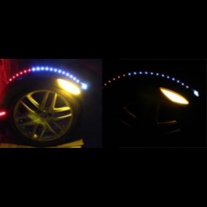 Amber side reflector and LED