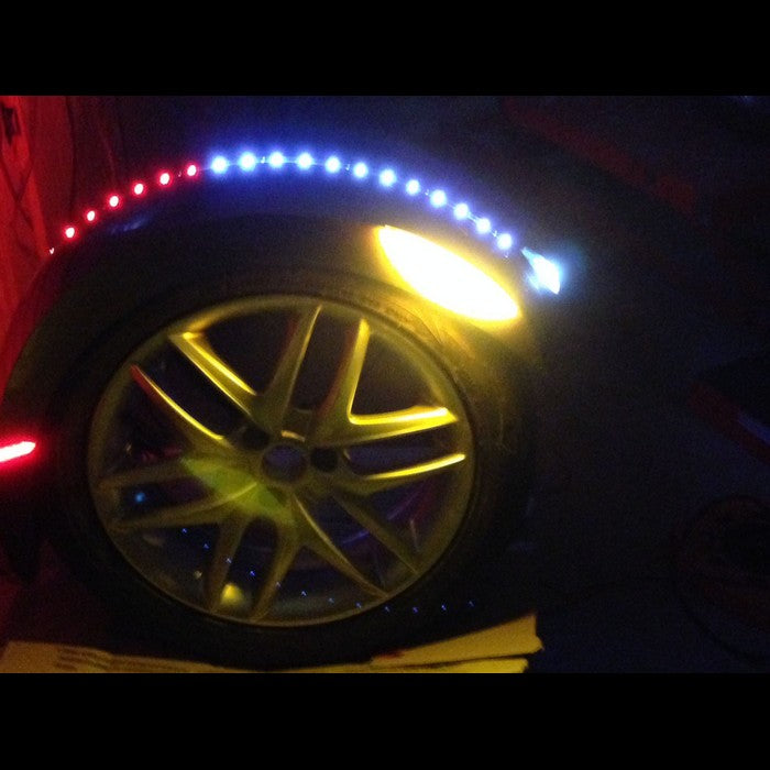 Amber side reflector and LED