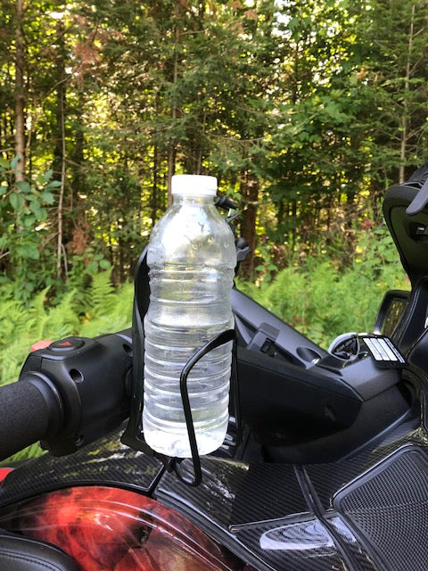 Adjustable black bottle holder for Spyder up to 2023 - not for 2024 +