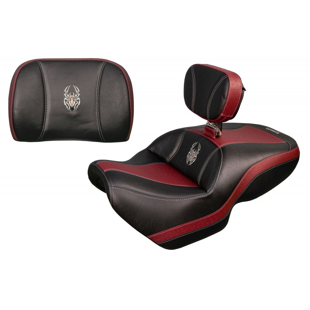 Double seat for your F3 from Ultimate Seat with Imitation Red Ostrich Insert and Logo