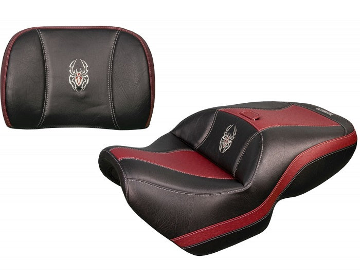 Double seat for your F3 from Ultimate Seat with Imitation Red Ostrich Insert and Logo