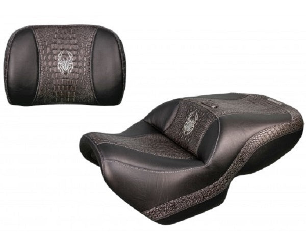 Double seat for your F3 from Ultimate Seat with Ebony Imitation Crocodile Insert and Logo