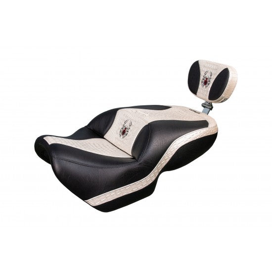 Double seat for your Ultimate Seat F3 with Imitation White Crocodile Insert and Logo