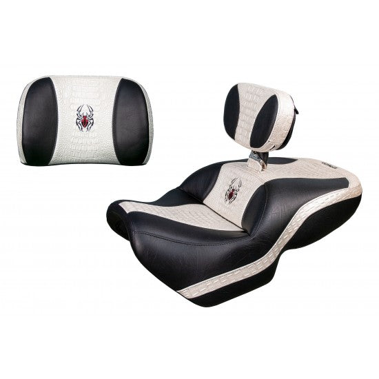 Double seat for your Ultimate Seat F3 with Imitation White Crocodile Insert and Logo