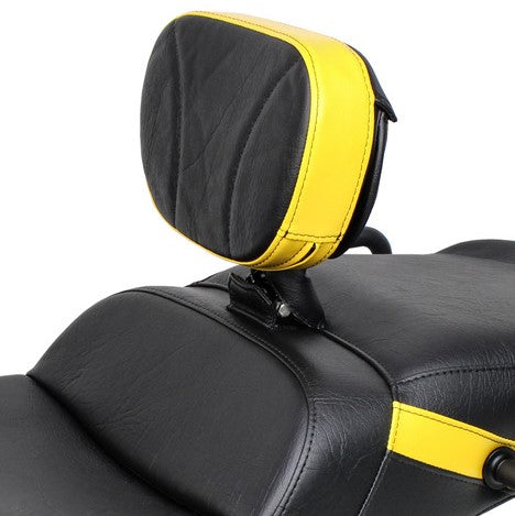 Removable driver backrest for Ultimate Seat Ryker with Red Ostrich Imitation Trim