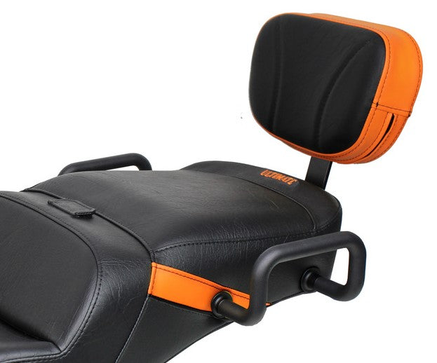 Ultimate Seat Ryker Passenger Backrest with Red Ostrich Imitation Trim