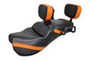 Midrider Seats for Ryker with Driver and Passenger Backrest and Red Ostrich Imitation Trim