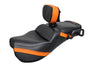 Midrider Seats for Ryker with Driver's Backrest and Red Ostrich Imitation Trim